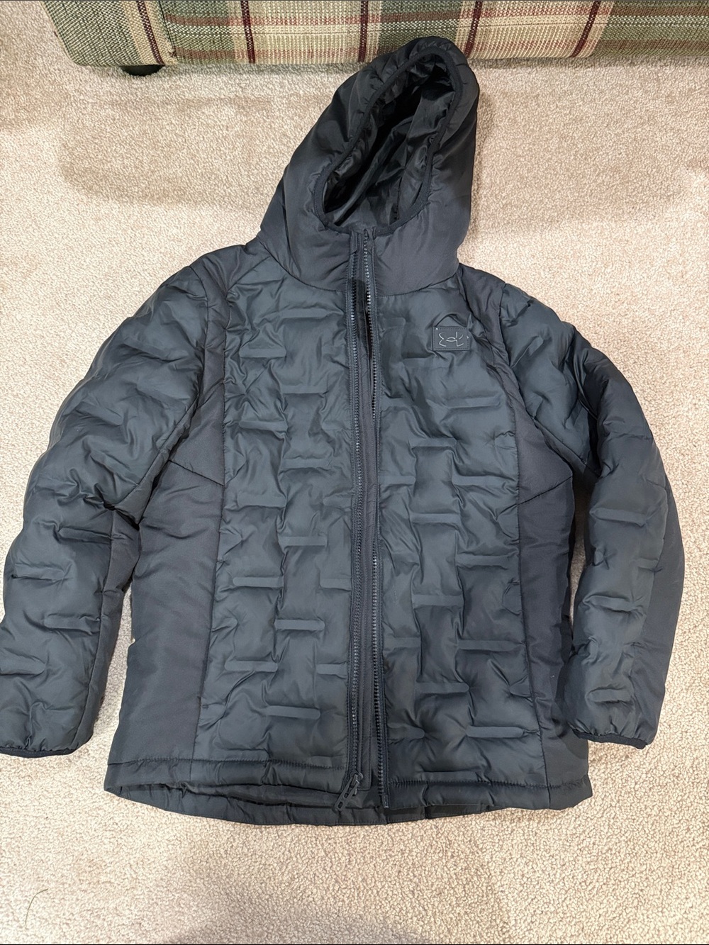 Under Armour Kids Black Hooded Puffer Jacket